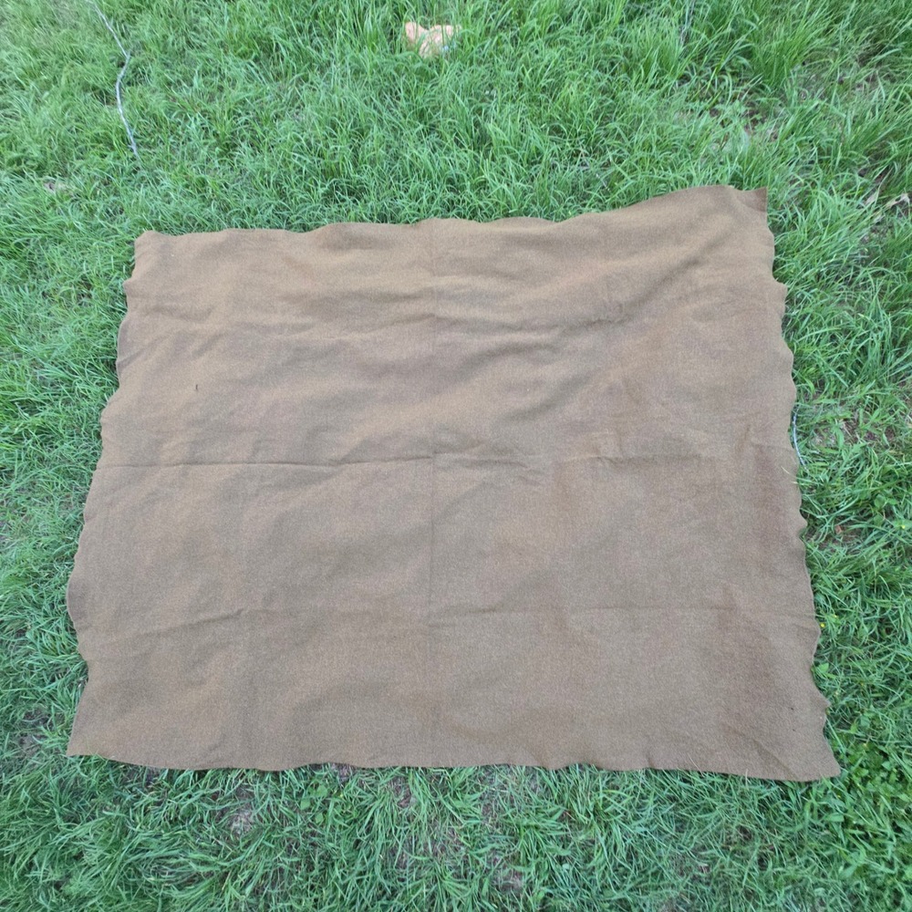 VTG US Military M-1951 Wool Blanket Single Twin Olive Drab Vietnam Era 62x78 USA - Picture 6 of 7